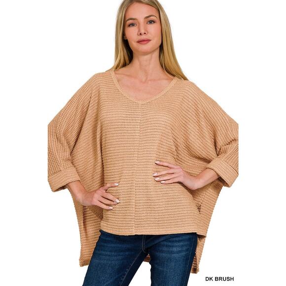 ✨ Zenana Oversized Waffle Knit Top ✨ - Picture 1 of 2